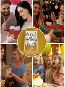 1 pièce Veilleuse photo acrylique personnalisée avec photo imprimée, idéale pour commémorer des moments spéciaux, cadeaux d'anniversaire, cadeaux, personnalisés parfaits pour les amis, la famille et les êtres chers. Multifonctionnel pour les mariages, la maison, le jardin, le bureau, les anniversaires, la Saint-Valentin, la Fête des mères, les anniversaires, la Fête des pères, les remises de diplômes, les mariages, les pendaisons de crémaillère, la vie d'été tranquille, l'artisanat personnalisé, le vintage, la décoration de Noël, de haute qualité