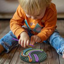 感官活动板儿童创意教育硅胶减压玩具圣诞礼物万圣节礼物儿童益智玩具 - 彩色 - 查看 2