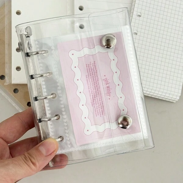 M5 Clear Ring Cover, 20pcs Double Side Sleeves, Refill Papers, DIY Binder Notebook Set Back To School