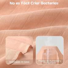 SHIXIONG 4 Pack Muslin Baby Blankets For Boys And Girls, Large 120x110cm, Soft Cotton Baby Burp Cloths, Extra Soft And Absorbent, Skin-Friendly Newborn Cotton Blankets, Unisex Newborn Muslin Swaddle Blankets - 彩色 - 查看 4