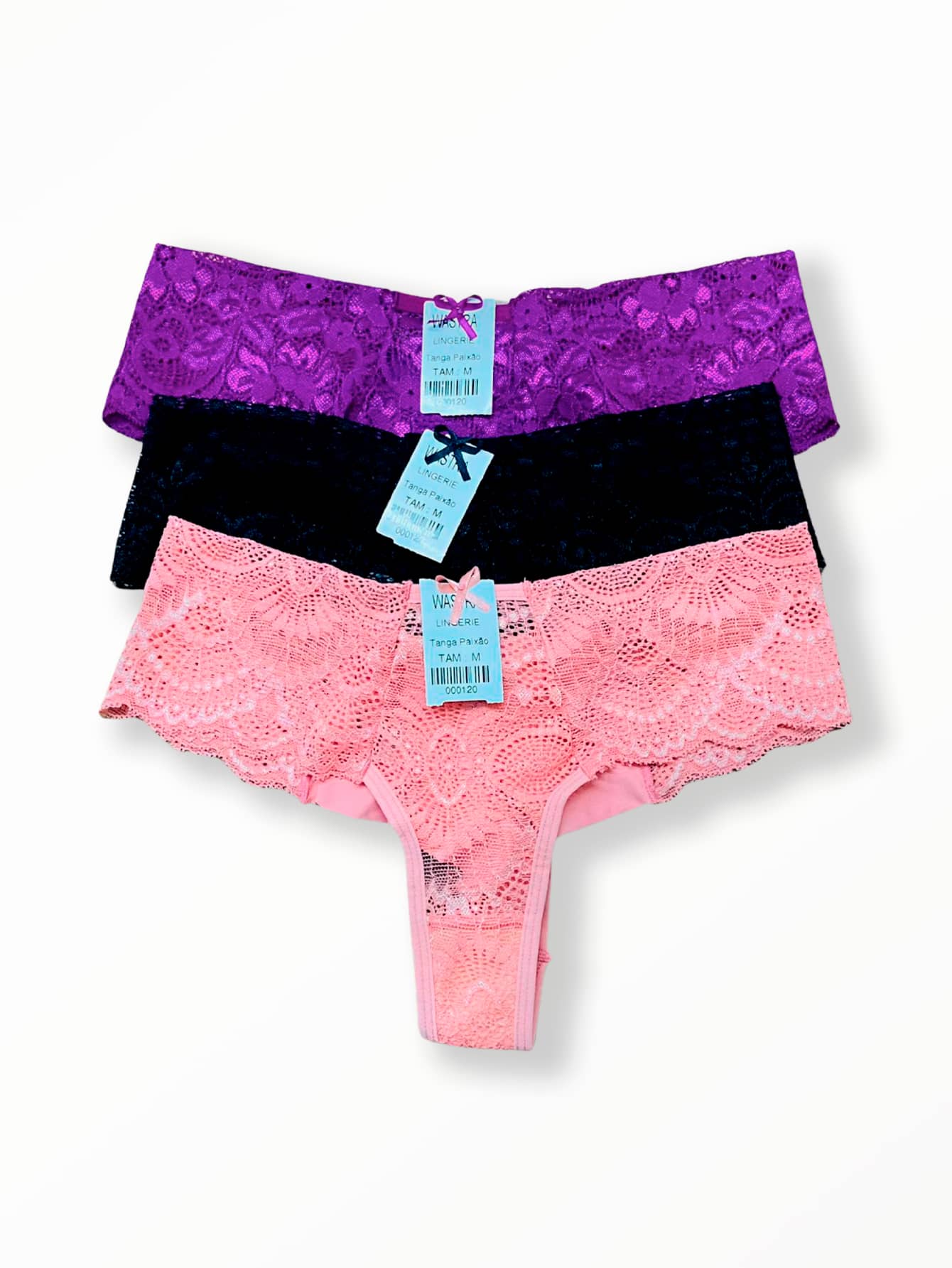 Kit With 03 Lace Double String Panties | Mid-Rise | Sensual Lace Panties - Nhiều màu - Xem 1