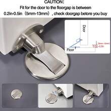Floor Mount Magnet Door Stopper - Invisible Magnetic Stop, Magnets Stops Wall Prop Hold Open (Silver) - Multicolor - View 4