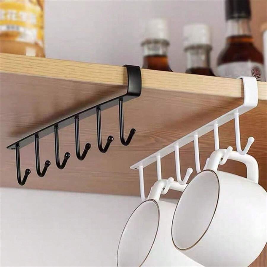 Metal Cup Holder Mugs Utensils In General To Hang In The Cabinet - màu đen - Xem 1