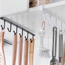 Metal Cup Holder Mugs Utensils In General To Hang In The Cabinet - màu đen - Xem 8