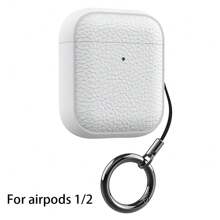 适用于 1/2、 Pro、 Pro2、 3、 4 的保护壳,TPU 仿皮保护壳,外观精美,带钥匙扣,提供全面保护 - 白色 - 查看 7