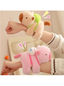 Pulsera de peluche muñeca aplaudiendo de capibara, animal de peluche pequeño regalo - Marrón - Ver 4