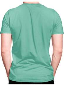 San Diego Oversized T-Shirt Men's Streetwear Round Neck Shirt - Màu xanh Bạc hà - Xem 2