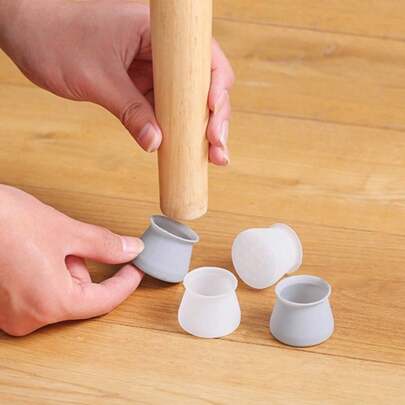Kit 40 Protetores Pés Cadeiras Mesas Silicone Antiderrapante