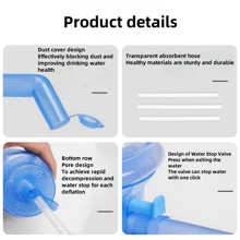 2pcs Jug Water Hand Pump, Simple Household/Office Water Dispenser For Large Bottled Water, Manual Transparent Drinking Water Extractor - Multicolor - View 7