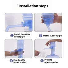 2pcs Jug Water Hand Pump, Simple Household/Office Water Dispenser For Large Bottled Water, Manual Transparent Drinking Water Extractor - Multicolor - View 8