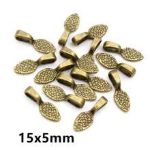 40pcs 15x5/21x7mm Zinc Alloy Bail Connectors Handmade Charms Pendant DIY Jewelry Making Accessories For Bracelet Necklace