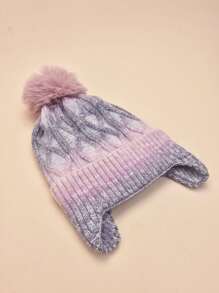 1 件儿童渐变色针织帽带护耳，弹性保暖冬季户外配饰，渐变色随机 - 漸層色 - 查看 12