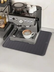 1 tấm thảm thoát nước bằng silicon phong cách Bắc Âu, đế lót ly chịu nhiệt cao, tấm thảm chống trượt bề mặt gợn sóng sáng tạo, thích hợp để làm khô bàn cà phê và trà - Xám - Xem 7