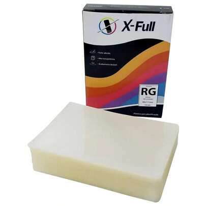 Plástico para Plastificação RG 80x111mm Pouch Film 125 micras 0,05mm X-Full 100 folhas