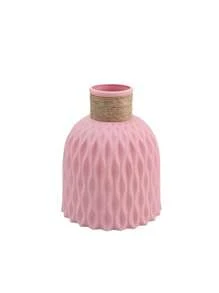 Sturdy Plastic Roping Vase And Artificial Flower Set, Suitable For Decorating Dining Room, Living Room, Balcony, Cafe, Bedroom, Study, Party, Valentine's Day Gift Gifts Birthday Graduation Home Decor Back To School Room Decor School Supplies Flower Vase Glass Vase - Pink - View 9