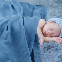 SHIXIONG 4 Pack Muslin Baby Blankets For Boys And Girls, Large 120x110cm, Soft Cotton Baby Burp Cloths, Extra Soft And Absorbent, Skin-Friendly Newborn Cotton Blankets, Unisex Newborn Muslin Swaddle Blankets - 彩色 - 查看 5