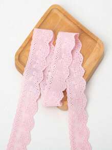 1yd Colorful Embroidered Lace Trim With Bow Decoration, 4cm Width