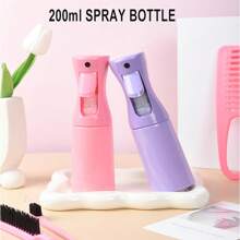 6 pièces/1 pièce Brumisateur continu pour cheveux, bouteille de vaporisateur vide fine petite Brume Bouteilles de vaporisateur pour produits coiffants bouclés, plantes (Noir)
