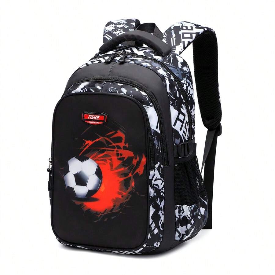 Asge The Boy Has A Receipt In His Backpack For Children As A Quickie For School Bags For Middle School Students - 灰色 - 查看 1