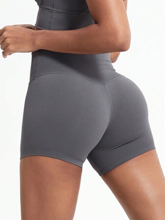 1 Pc Yoga Sport Bottoms Outdoor Workout Running Gym Training Shorts High Waisted Breathable Cycling Shorts