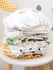 1 件 130*70 厘米婴儿床垫罩，卡通印花，透气吸湿排汗，床笠，适合所有季节，爱情人节 - 小汽車 - 查看 6