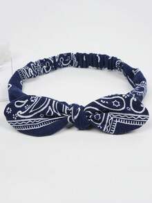 1pc Print Headbands Vintage Cross Knot Elastic Hairband Women Bandana For Women Girls New Soft Hair Bands Hair Accessories - Multicolor - View 9