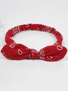 1pc Print Headbands Vintage Cross Knot Elastic Hairband Women Bandana For Women Girls New Soft Hair Bands Hair Accessories - Multicolor - View 5