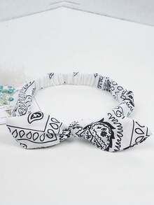 1pc Print Headbands Vintage Cross Knot Elastic Hairband Women Bandana For Women Girls New Soft Hair Bands Hair Accessories - Multicolor - View 7