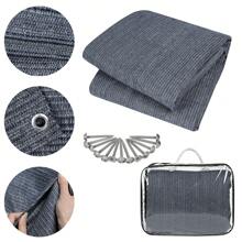 YUENFONG Awning Carpet, Outdoor Camping Mat, Carpet For Tent, Mobile Home Made Of HDPE, Waterproof Tent Tarpaulin With Eyelets (2.5x3m, 2.5x4m, 2.5x5m, 3x3m, 3x4m, 3x5m, 3x6m, 4x5m, 4x6m) - 灰藍色-3*5m - 查看 1
