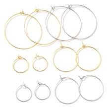 30 buah Anting Lingkaran Besar Stainless Steel Warna Emas 12-45mm, Kawat Anting Lingkaran Besar, Aksesoris Pembuatan Perhiasan DIY - Lingkaran lingkaran - View 7