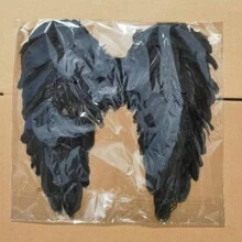 1pc Christmas Angel Feather Wings Costume Prop, Party Supplies (Due To The Natural Feathers, There May Be Some Imperfections, Such As Slight Dirt, Dust, Ink Marks, Or Excess Glue, Which Is Normal In The Craftsmanship And Product)