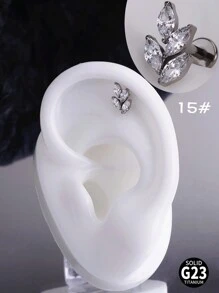 1 件时尚钛金属唇钉内螺纹耳钉天鹅叶天鹅 5A 氧化锆石 G23 植入级唇钉心形耳环鼻环鼻中隔珠宝月亮猫爪耳环铰链鼻中隔环眼海螺耳轮耳钉唇钉梦露唇环唇钉顶部螺丝平背耳环耳钉海螺唇钉梦露美杜莎唇鼻穿孔女士日常佩戴圣诞节和万圣节礼物情人节 - 彩色 - 查看 20