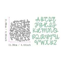 Molde de Corte de Metal Faça Você Mesmo Scrapbook Quatro Estações Decoração Cartão de Saudação 3D 26 Letras Maiúsculas e Minúsculas Criativas 0-9 Modelo de Número 2024 Novo