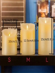 1Pc, Swinging 3D Bullet Candle Light, LED Flameless Candle Light,  Wedding Party Birthday Scene Decoration, Indoor And Outdoor Decoration ,Halloween Decoration (NO Battery),Room Decor,Gifts