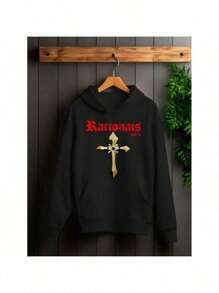 Men's Sweatshirt Racionais Front And Back Casual - màu đen - Xem 1