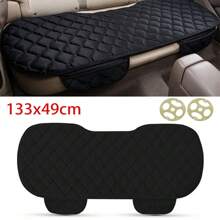 Black Universal Rear Car Seat Cover Plush Protector Non-Slip Mat Chair Cushion UK