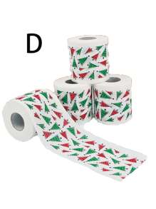 1 Cuộn giấy vệ sinh chủ đề lễ hội Giáng sinh in giấy vệ sinh bột gỗ quà tặng lễ hội cuộn ông già Noel tuần lộc đồ dùng trang trí, nhà bếp, phòng tắm, nhà, đồ dùng gia đình - Nhiều màu - Xem 9