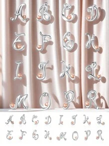 1 对 S925 纯银字母 A-Z 粉色心形耳环，适合女士，适合送给妈妈、姐妹、女朋友、圣诞礼物