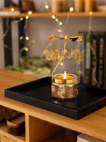 1个豪华优雅旋转金属烛台，含香薰蜡烛，送给女性、女友、姐妹、朋友的礼物，适合生日、婚礼、圣诞节、感恩节、周年纪念日、家居装饰、圣诞装饰、圣诞礼物 - 彩色 - 查看 8