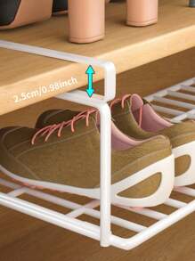 1pc Multi-Layer Shoe Rack Shelf, Foldable Design - Random Color - View 6