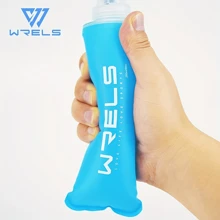 WRELS 1个150毫升/250毫升/500毫升TPU可折叠硅胶软吸嘴水瓶，适用于骑行、露营、徒步、跑步等活动 - 淺藍色 - 查看 6