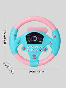 1pc Children/Toddler Steering Wheel Toy, Simulation Driving Co-Pilot Wheel 360° Infinite Rotation, Simple & Easy To Play, Comfortable Grip, Stable Suction Cup, Sound & Light Effects, Montessori Early Education Intelligent Toy, Stroller Accessory, Random Color - Multicolor - View 12