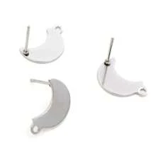 10pcs Stainless Steel Geometric Star Moon Earring Stud Earring Posts Connector For DIY Earring Jewelry Making Supplies - Earring Studs - View 6