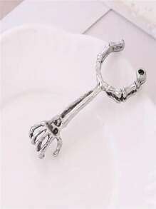 1pc Hand Bone Smoking Finger Ring, Cigarette Holder Skull Pattern Ring, Cover, Hair Accessories, Cigarette Storage, Cigarette Holder Case
