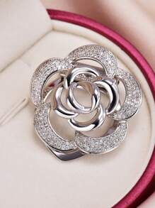 1 chiếc kẹp khăn quàng cổ họa tiết hình học đính ngọc trai giả và đá giả sang trọng, trâm cài quần áo đa năng dành cho phụ nữ phụ kiện ngày lễ tình nhân ngày lễ tình nhân - A - Xem 13