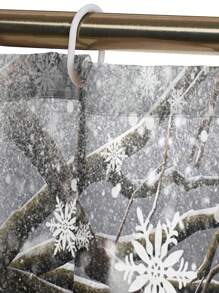 Bộ phòng tắm họa tiết người tuyết Giáng sinh 1/4 chiếc, rèm tắm chống thấm nước có 12 móc, thảm tắm, nắp bồn cầu hình chữ U, nắp bồn cầu, vách ngăn phòng tắm, phụ kiện phòng tắm, đồ trang trí phòng tắm, trang trí mùa thu trở lại trường - Nhiều màu - Xem 9