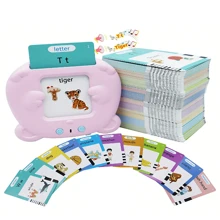 510 Wörter Buchstaben Sprechende Flashkarten, pädagogische Lernintaraktive Spielzeuge als Geburtstagsgeschenk für Jungen und Mädchen, Montessori Sprachspielzeug für Kindergartenkinder