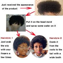 Afro Wigs For Women 100% Human Hair Glueless Wigs 70s Kinky Curly Wig Cosplay Or Daily Use - Natural Black - View 5