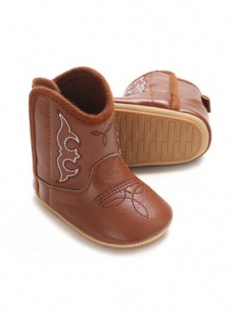 Botitas de bebé antideslizantes de suela blanda de PU a la moda para bebés de 0 a 1 año en otoño