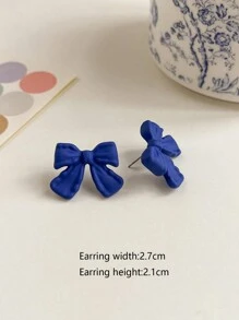 1 cặp bông tai đính nơ thời trang độc đáo được sơn giản dị và đơn giản cho ngày lễ tình nhân, mẹ, mẹ, ngày của mẹ, quà tặng - Hoa tai - Xem 16